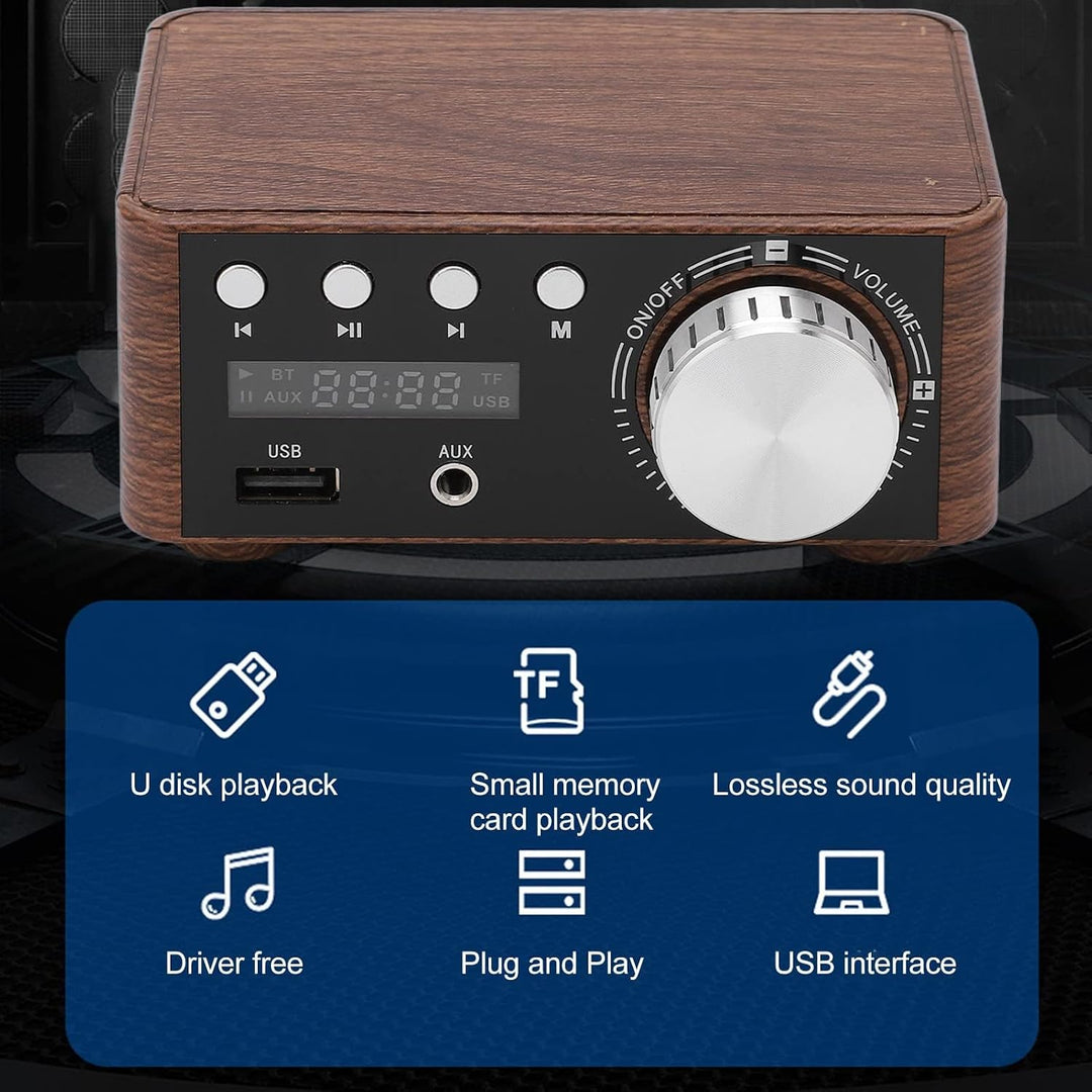 Mini Bluetooth 5.0 Verstärker Leistungsverstärker Stereo Digitalverstärker 2 Kanäle 50 W mit USB Ein