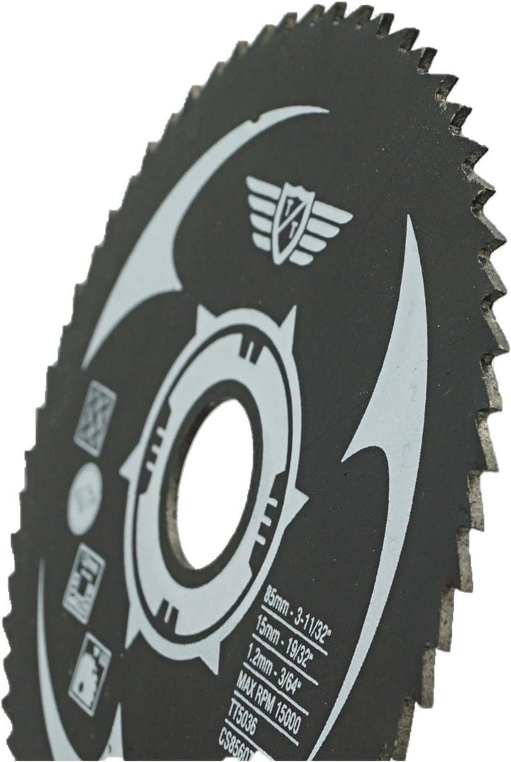 2 x Topstools CS8560T_2 85mm 60T 15mm Loch HSS Sägeblätter Kompatibel mit Worx, Bosch, Makita, Ryobi