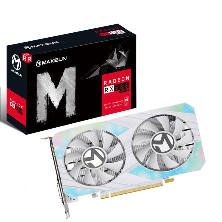 maxsun Grafikkarten AMD Radeon RX 580 8GB 2048SP GDDR5 Computer Video Grafikkarte GPU für PC Gaming