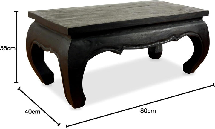 livasia Opiumtisch, Couchtisch aus Massivholz, Sofatisch, Beistelltisch