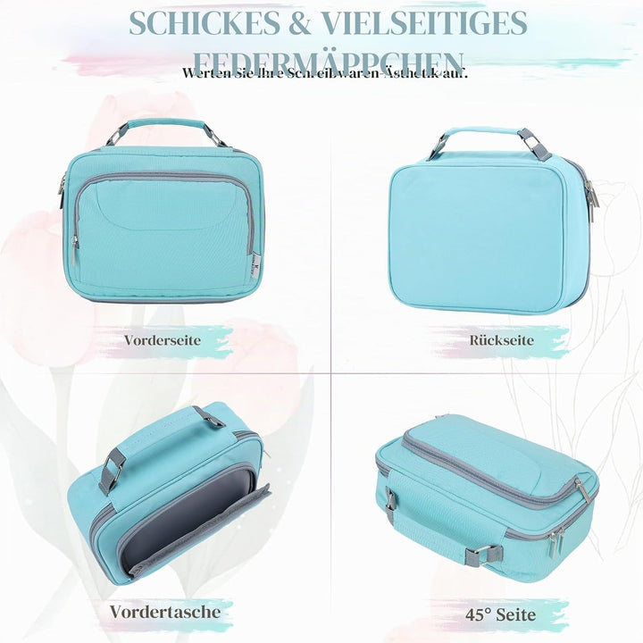 VX VONXURY Federmäppchen gross, 54 Schlaufen, 2 Einsätze für Schule | 2 herausnehmbare Einsätze, ela