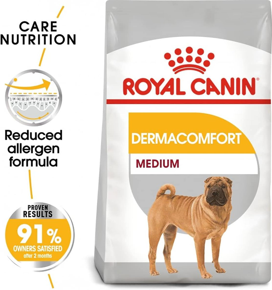Royal Canin Medium Dermacomfort 24, 1er Pack (1 x 10 kg Packung) - Hundefutter 10 kg (1er Pack), 10