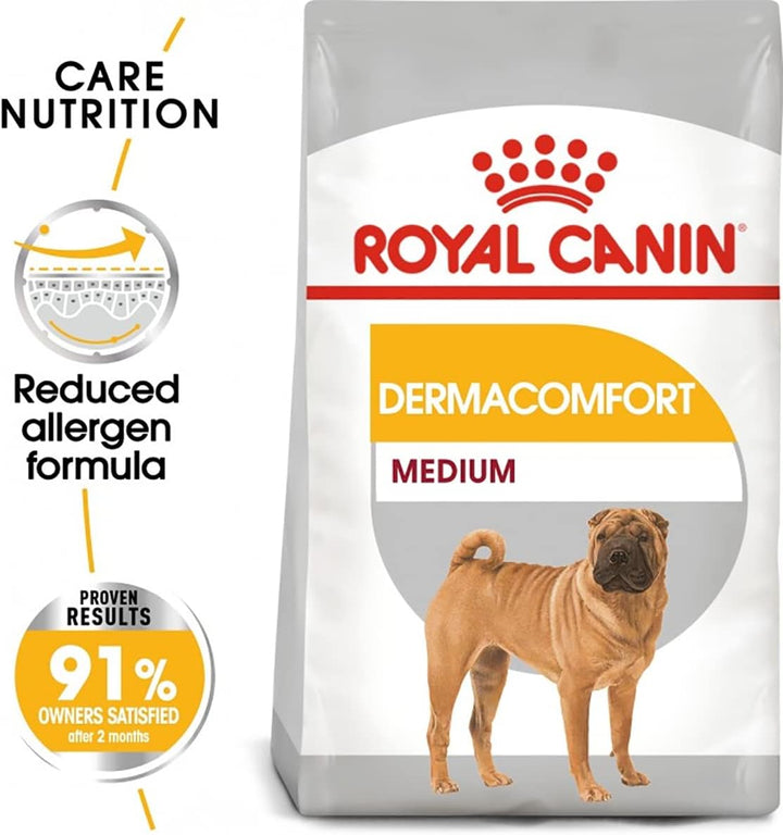 Royal Canin Medium Dermacomfort 24, 1er Pack (1 x 10 kg Packung) - Hundefutter 10 kg (1er Pack), 10