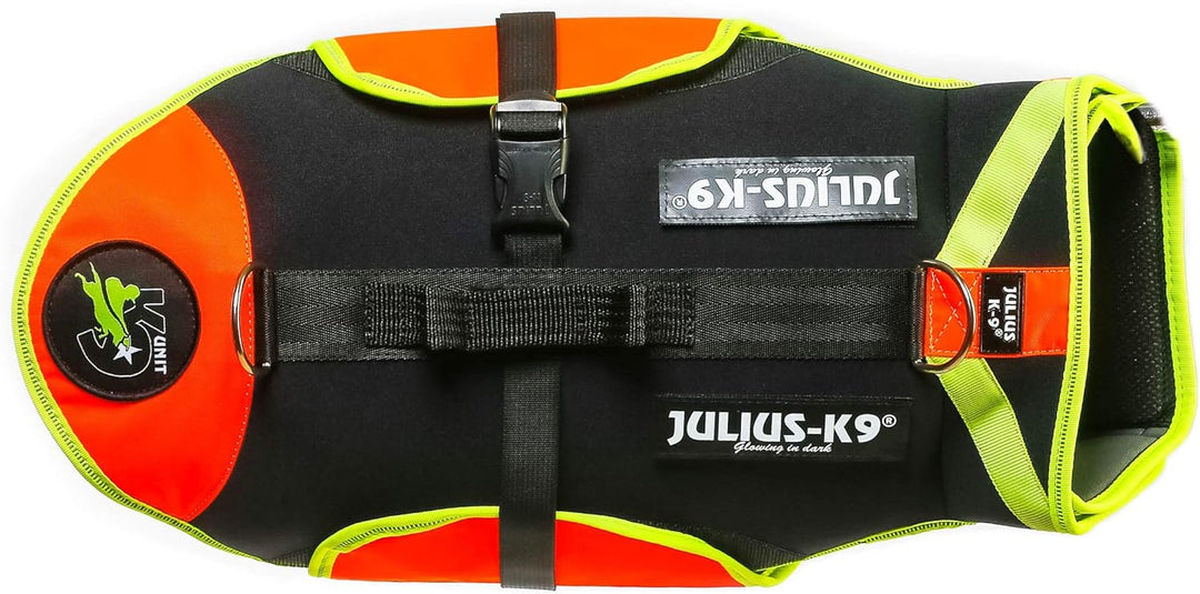 Julius-K9, IDC Multifunktionale Hundeweste 3in1, Grösse: XL, Schwarz und UV Orange XL Schwarz und Ne