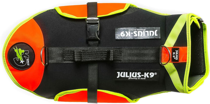 Julius-K9, IDC Multifunktionale Hundeweste 3in1, Grösse: XL, Schwarz und UV Orange XL Schwarz und Ne