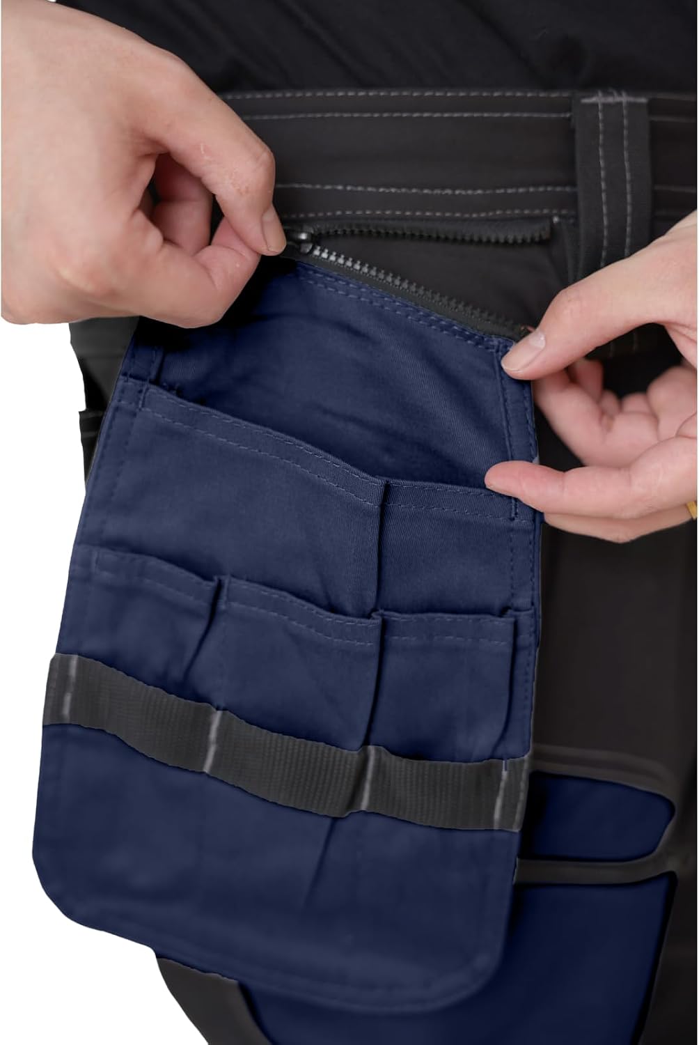 WORK IDEA Arbeitshosen männer, Hose mit multifunktionalen Taschen, Hose mit abnehmbaren Flugtaschen,