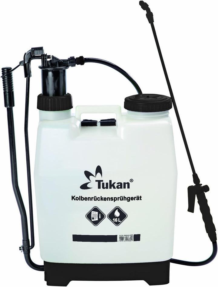 TUKAN Rückenspritze 16 Liter | Gartenspritze mit gepolsterten Schultergurten TUKAN 16 Liter, TUKAN 1