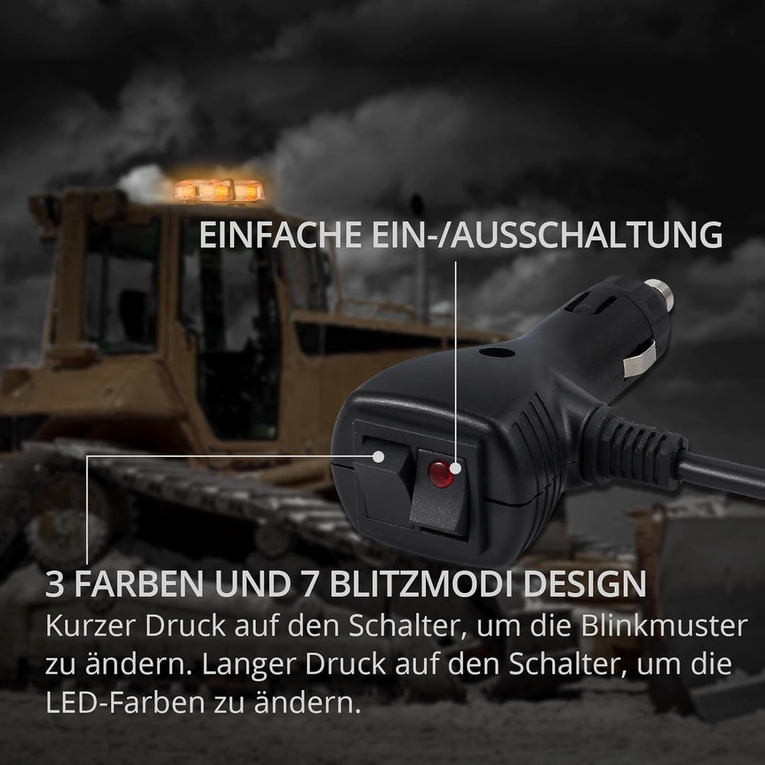Justech 36LEDs RGB Rundumleuchte Blitzlicht Blitzleuchte Warnblinklicht Autodachlicht Stroboskoplich