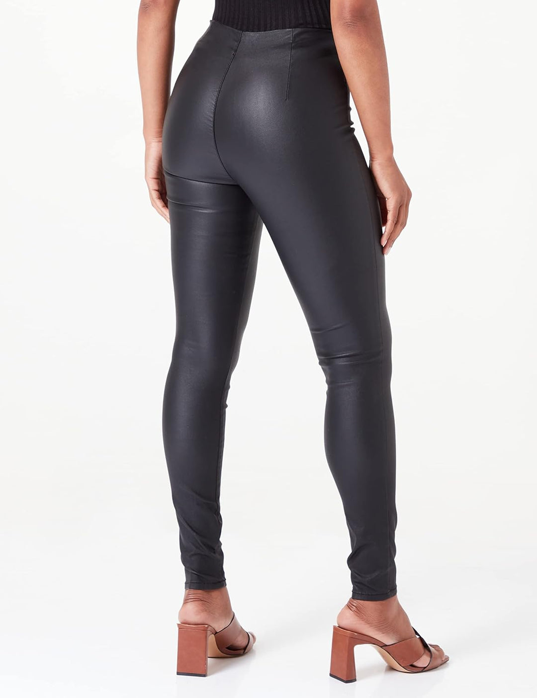 ONLY Damen Onlrock Life Hw Coated Skin PNT Leggings S / 32L Schwarz, S / 32L Schwarz