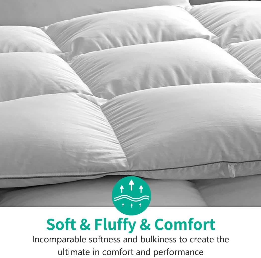 APSMILE Winter Bettdecke 240x260cm, Gänse Daunendecke 240x260 cm, Hotel Collection Duvet, Geeignet f