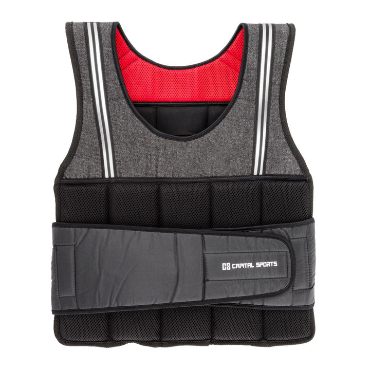 CAPITAL SPORTS Vestpro 10/20 - Gewichtsweste, Fitness-Weste, Weightvest, 10 oder 20 kg, 23 herausneh