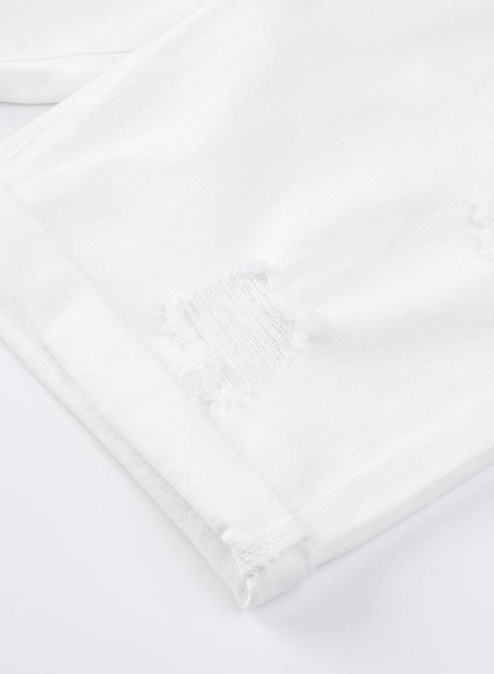 Meilicloth Jeans Shorts Kurze Herren Shorts Sommer Denim Western Casual C Weiss XS, C Weiss XS