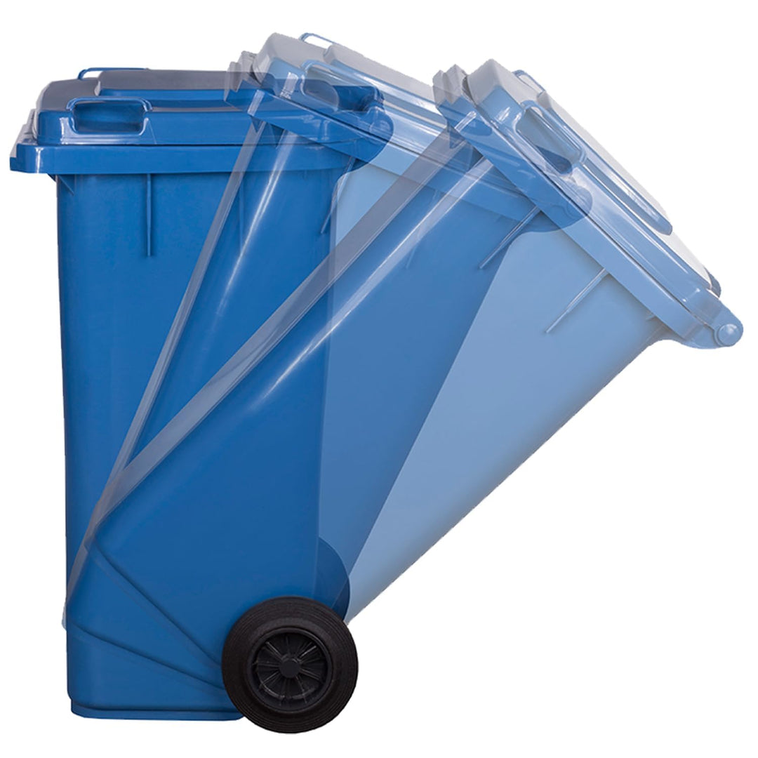 IMJ-Global Abfalleimer für Abfalleimer | PN-EN 840 | 240 Liter | mit Rollen | System zur mechanische