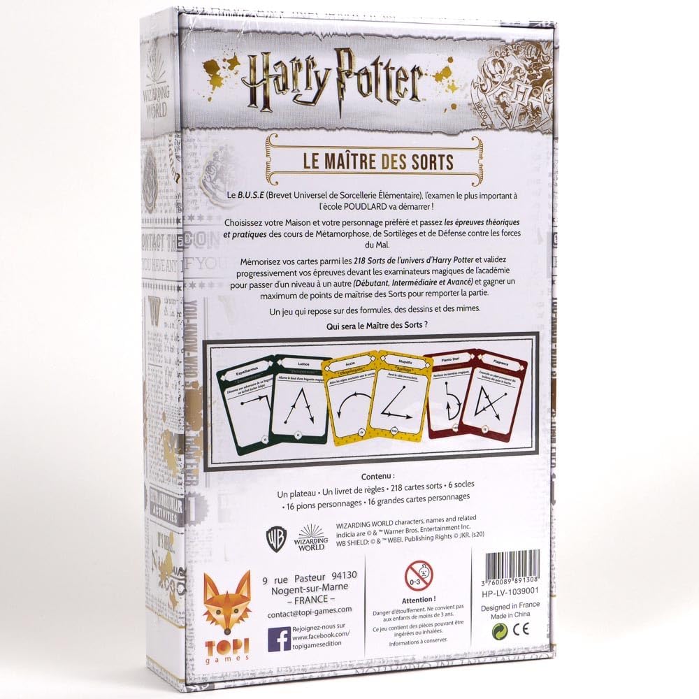 Topi Games - Harry Potter – Der Zaubermeister – Gesellschaftsspiel – Kartenspiel – Familie – ab 7 Ja