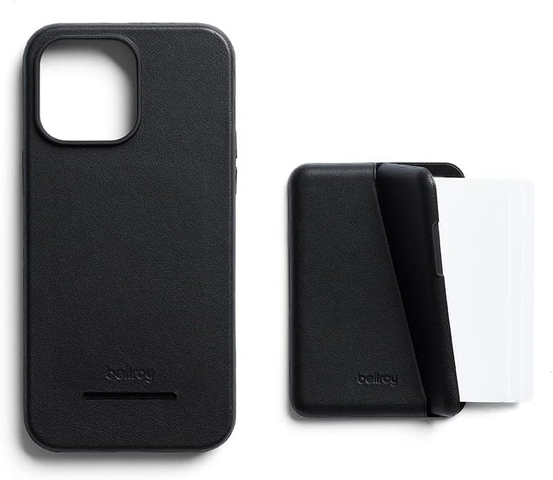 Bellroy Mod Hülle + Brieftasche für iPhone 14 Plus - (Leder-Handyhülle, Slim Card Holde) - Black Sch