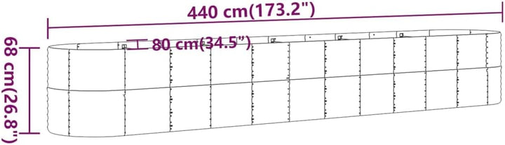 vidaXL Hochbeet, Wetterfestes Hochbeet für Garten Balkon Terrasse, Kräuterhochbeet zum Selber Bauen,