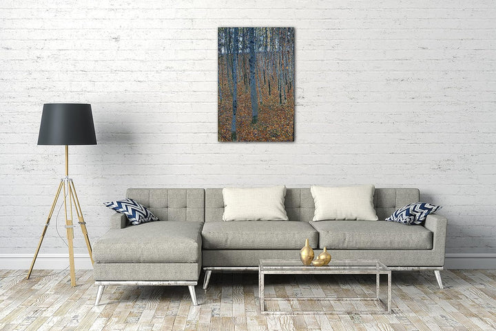 Printed Paintings Leinwand (60x80cm): Gustav Klimt - Buchenwald I (1902) 60x80 cm, 60x80 cm