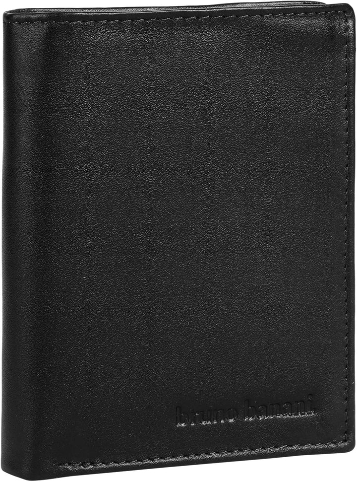 bruno banani Geldbörse Echt Leder Herren - 021648 Schwarz, Schwarz