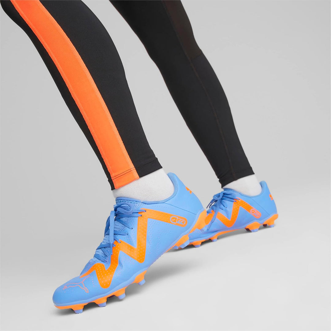PUMA Herren Future Play Fg/Ag Fussballschuh, 40 EU Blue Glimmer Puma White Ultra Orange