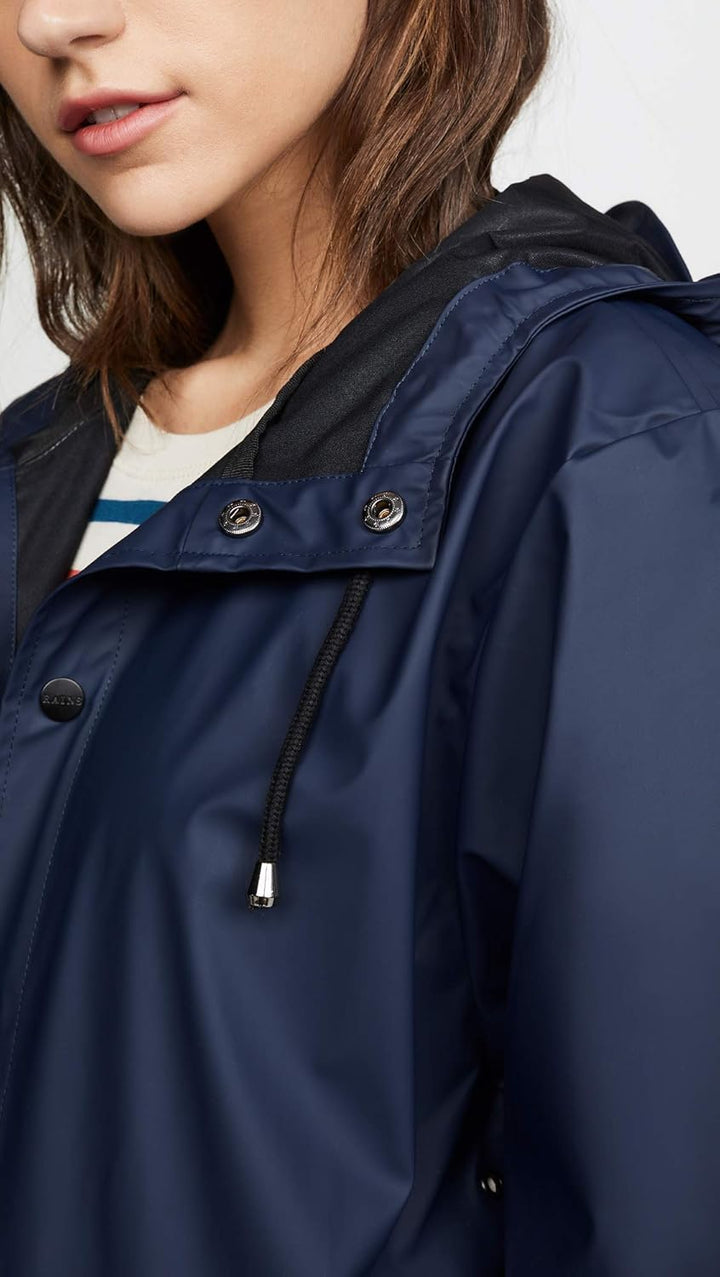 RAINS Herren Long Jacket Regenmantel Extra Small/Small (Herstellergrösse: Extra Small/Small) Blau, E