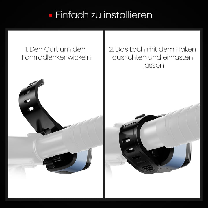 OnMeto Fahrradlicht vorne, IPX5 Wasserdicht Frontfahrrad Lampe Fahrrad licht，USB Type-C Wiederauflad