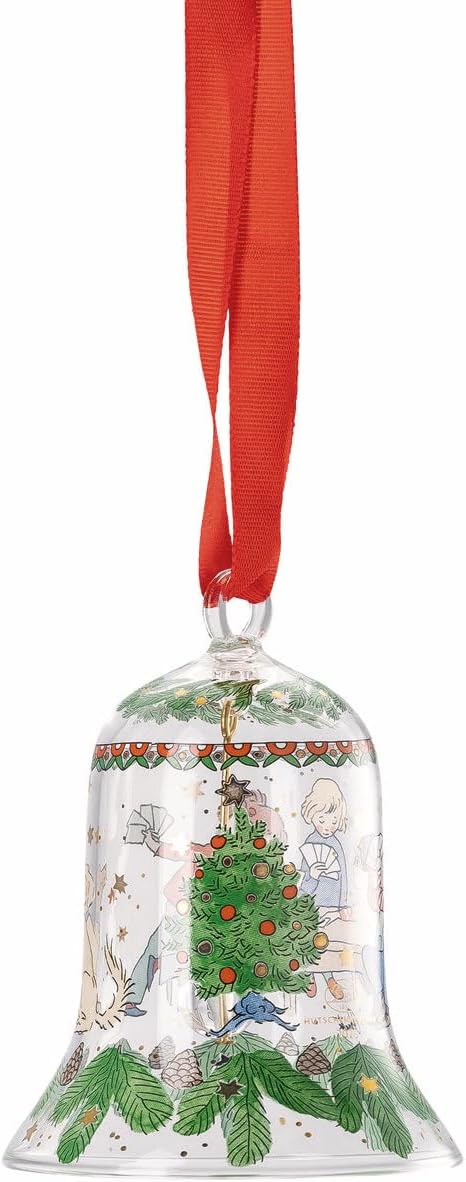 Hutschenreuther Weihnachten Sammelkollektion 2025 Glasglocke Weihnachtsspiele Weihnachtsglocke, 7 cm