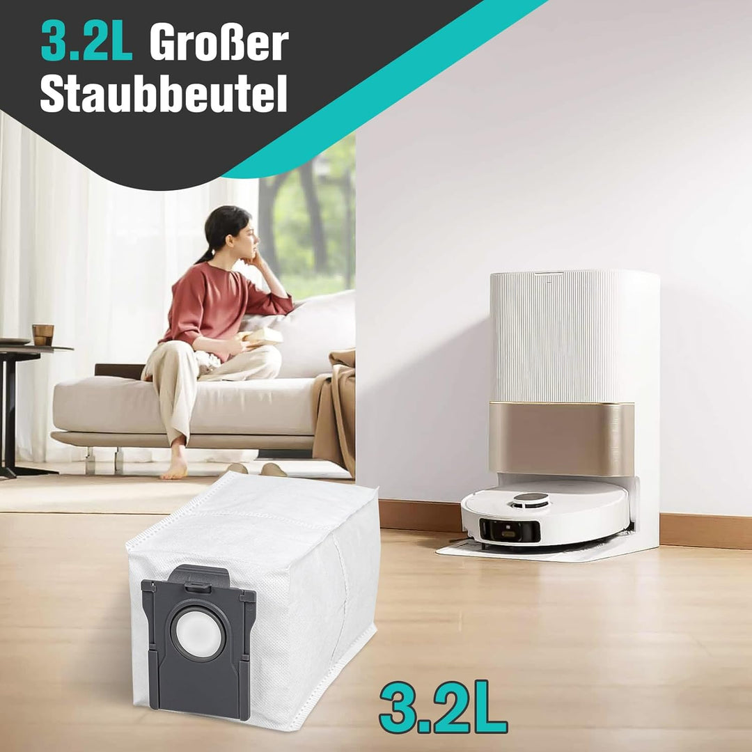 16 Stück Staubbeutel für Dreame X30/X40/X50 Ultra Complete, L10s Pro Ultra Heat/L10s Ultra Gen 2, L4