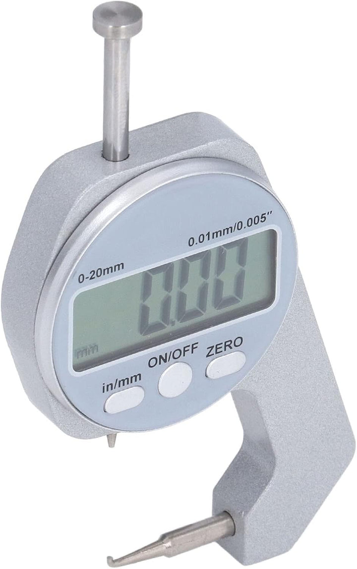 Dickenmesser, EVTSCAN Dickenmesser 0-20 mm Bereich Digitalanzeige Mini-Dickenmesser mit kleiner gebo