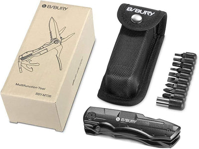Geschenke für männer, BIBURY 5 in 1 Multifunktionsmesser, Weihnachtsgeschenke Faltbares Multitool Ta