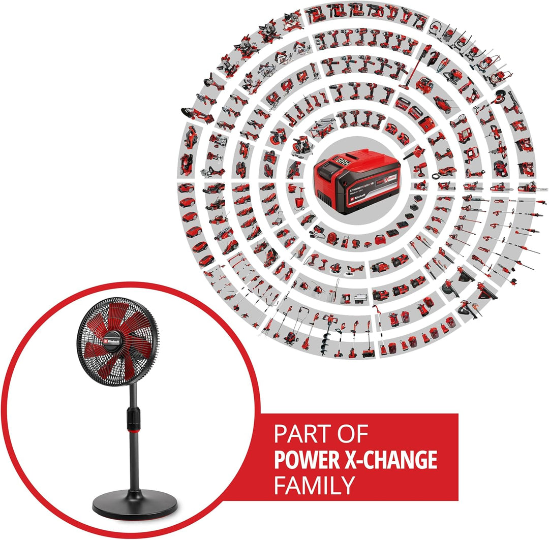 Einhell Akku-Ventilator GE-CF 18/320 P Li-Solo Power X-Change (18 V, Stand-Ventilator, 4 Geschwindig