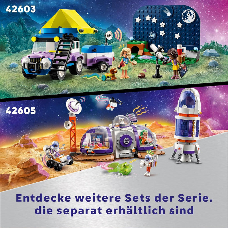 Lego Friends Sterngucker-Campingfahrzeug Set mit Geländewagen-Auto und Spielzeug-Teleskop, Geschenk