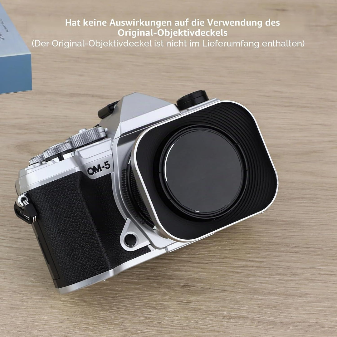 Haoge LH-F48W Gegenlichtblende für Olympus M.ZUIKO Digital 17 mm f1.8 1:1.8 Objektiv Olympus LH-48B