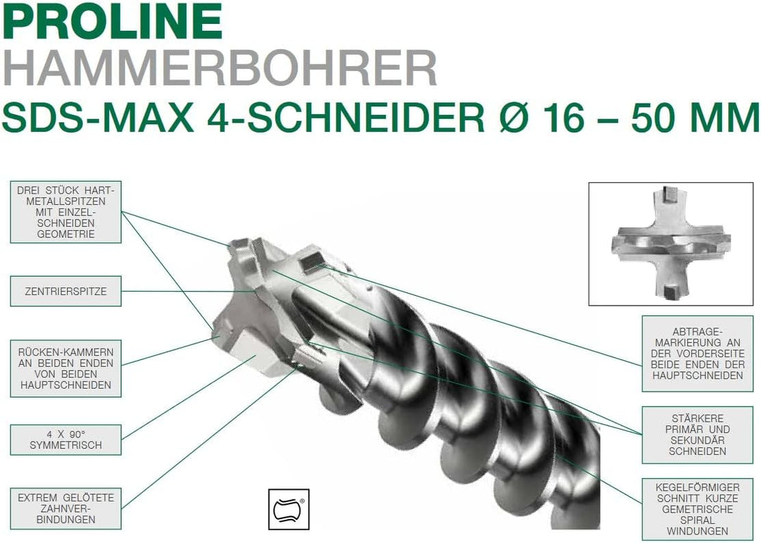 HitachiHIKOKI SDS-Ma x -Bohrer Power Super 25 x 400 mm (GL520 mm)