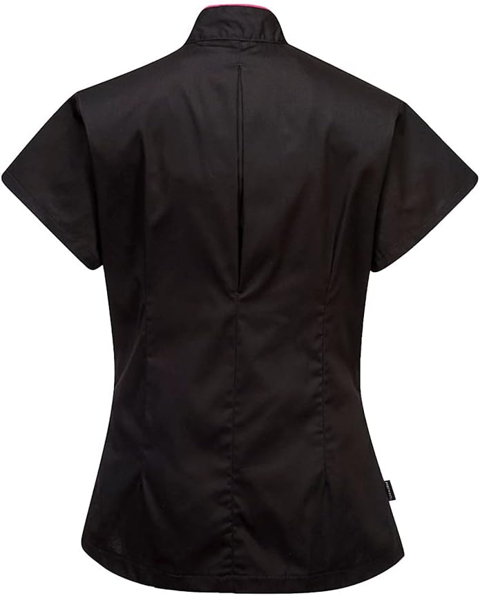 Portwest Herren Tunika Damen kittel, Schwarz (Black/Pink), M EU
