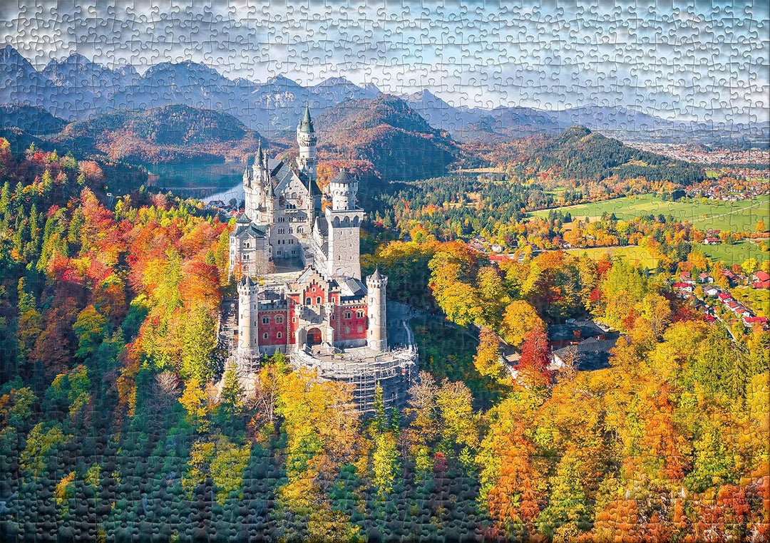 Ulmer Puzzleschmiede - Puzzle „Königsträume“ – Klassisches 1000 Teile Puzzle – Puzzlemotiv vom Märch