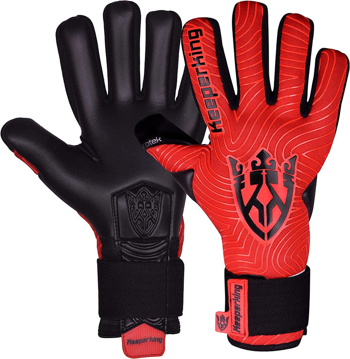 Keeperking Torwarthandschuhe für Erwachsene Fussballhandschuhe Herren Innennaht Profi Premier Grip 4