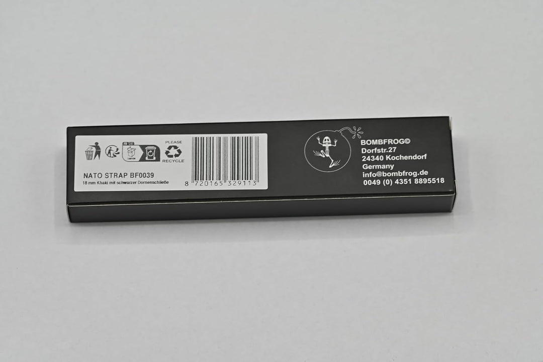 BOMBFROG NATO Strap Uhrenarmband Nylon, Dornenschliesse - Uhrenarmbänder 18 mm 20mm 22mm 24mm, Uhren