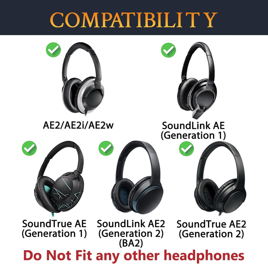 SOULWIT Kopfband Stirnband Abdeckung für Bose AE2/AE2i/AE2w/SoundLink Around-Ear I,II(Model BA2)/Sou