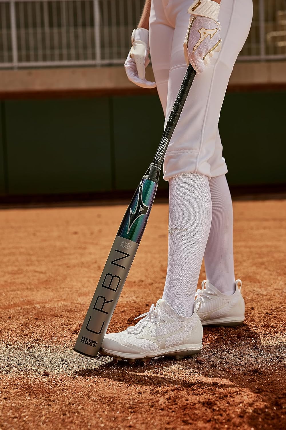 Mizuno F23-PWR CRBN Fastpitch Softball Bat Silber/Diamant 33, Silber/Diamant 33"/23 oz