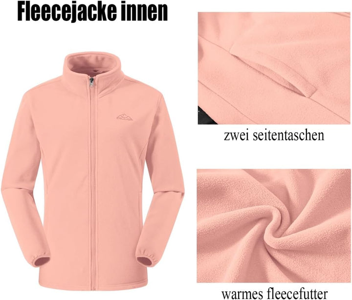YSENTO Damen 3-in-1 Skijacke Winter Fleecejacke wasserdichte Winddichte Warme Funktions Outdoor Soft