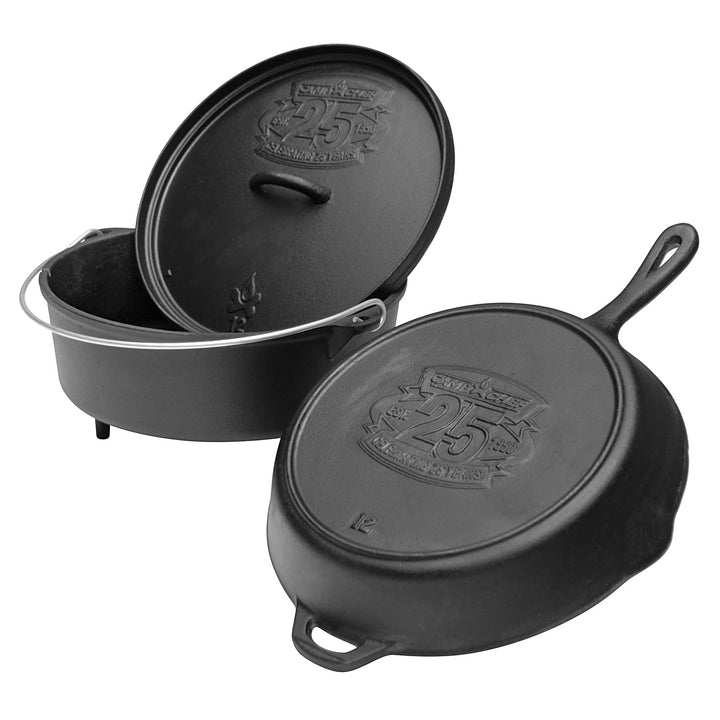 Camp Chef 25th Anniversary Cast Iron Set, 12" Dutch Oven und 12" Pfanne mit Deckel
