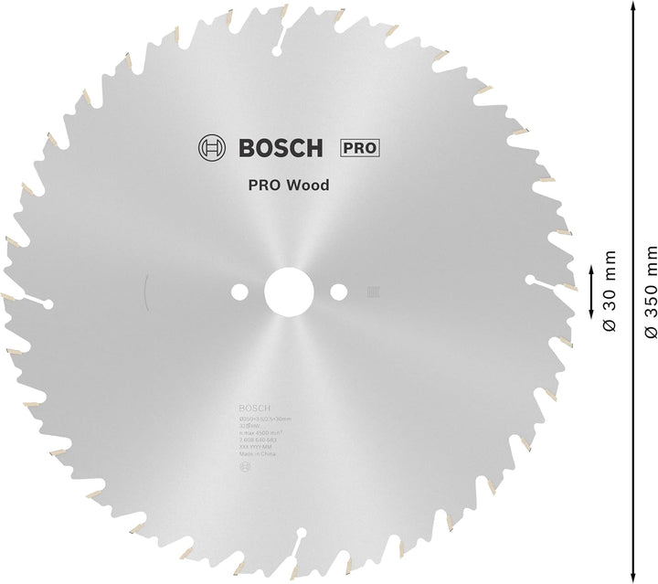Bosch Professional 1x Kreissägeblatt Speedline Wood (für Holz, Sägeblatt Ø 350 x 30 x 3,5 mm, 32 Zäh