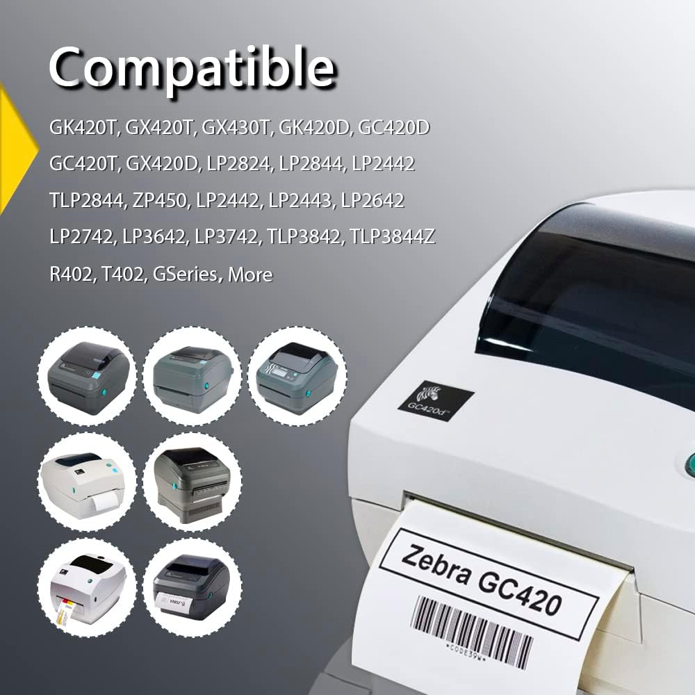 BETCKEY - 32mm x 25mm(1,25 in x 1 in) Perforierte Barcode/Adresse Thermoetiketten Kompatibel mit Zeb