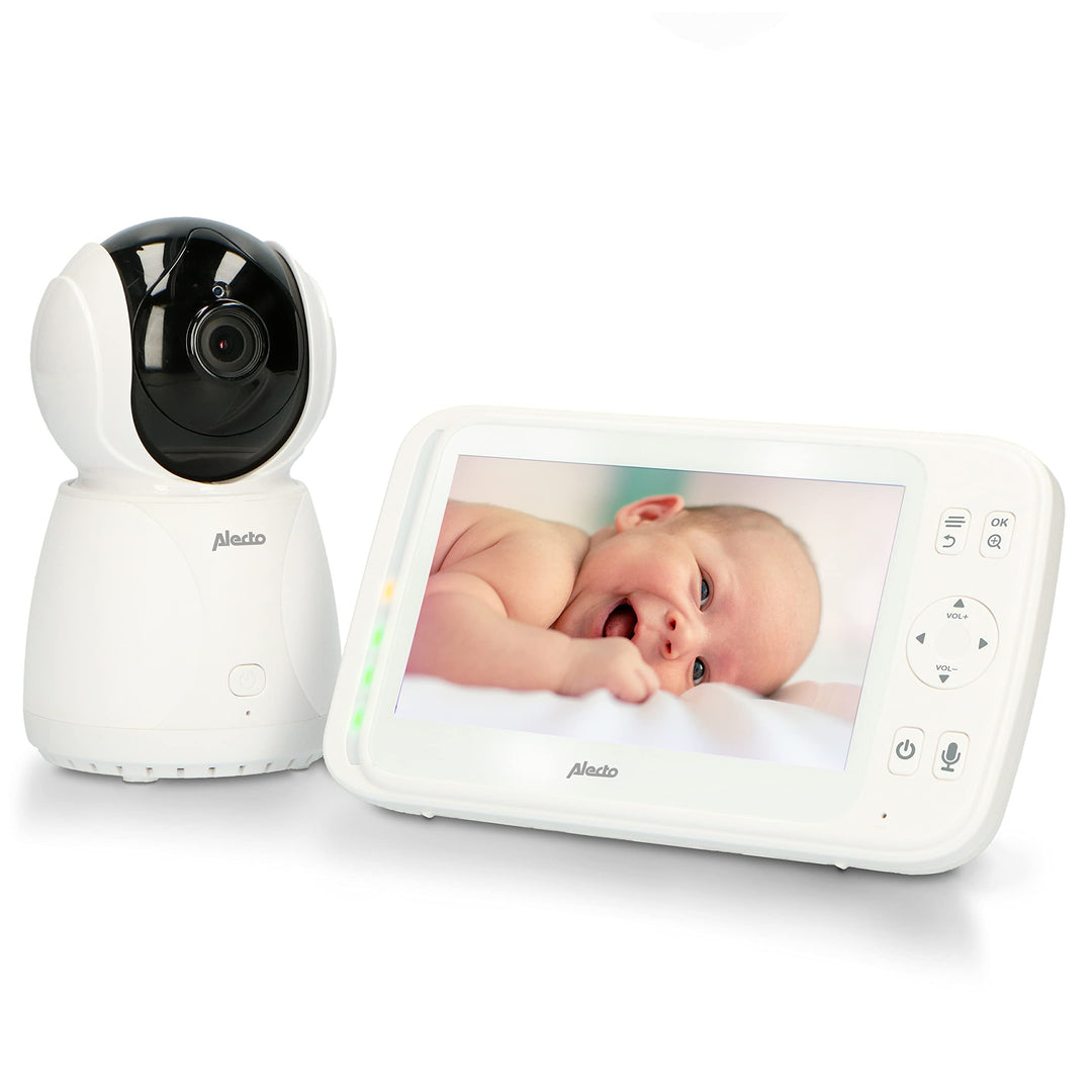 Alecto DVM-275 Digitale Babyphone, mit steuerbarer Kamera, hohe Reichweite von bis zu 300 Meter, 12.