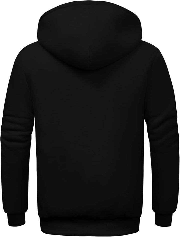 SwissWell Herren Fleecejacke Full Zip Kapuzenjacke Winter Sweatjacke mit Kapuze Gefütterte Hoodie Mä