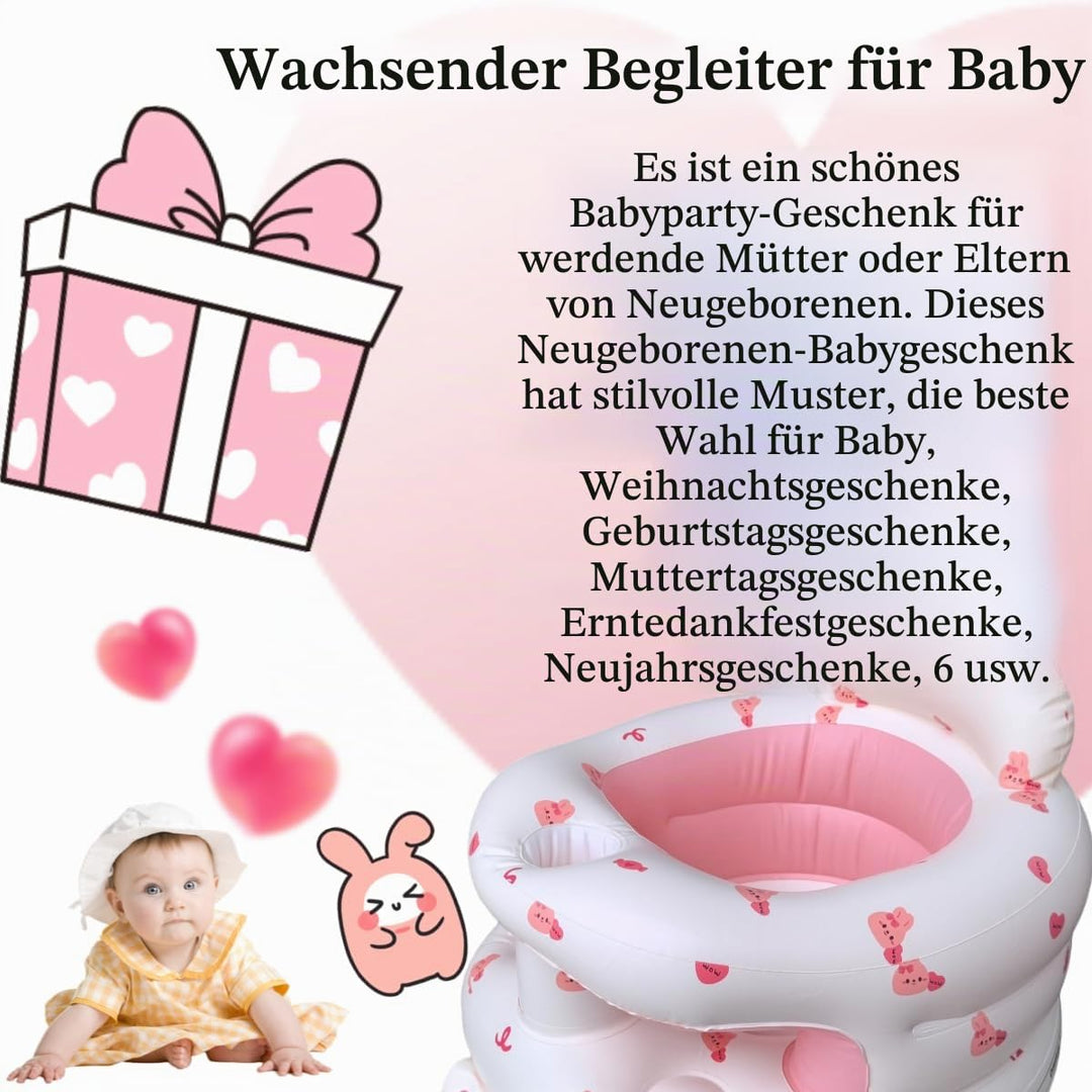 Aufblasbarer Baby-Sitz für Babys ab 4-24 Monaten,Rückenstützsofa,Baby Boden-Sitzunterstützung zum Si