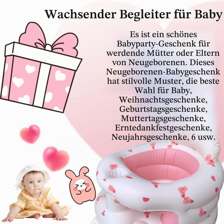Aufblasbarer Baby-Sitz für Babys ab 4-24 Monaten,Rückenstützsofa,Baby Boden-Sitzunterstützung zum Si