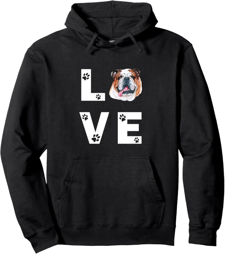 ENGLISCHE BULLDOGGE Hund Love Hundebesitzer Geschenk Pullover Hoodie