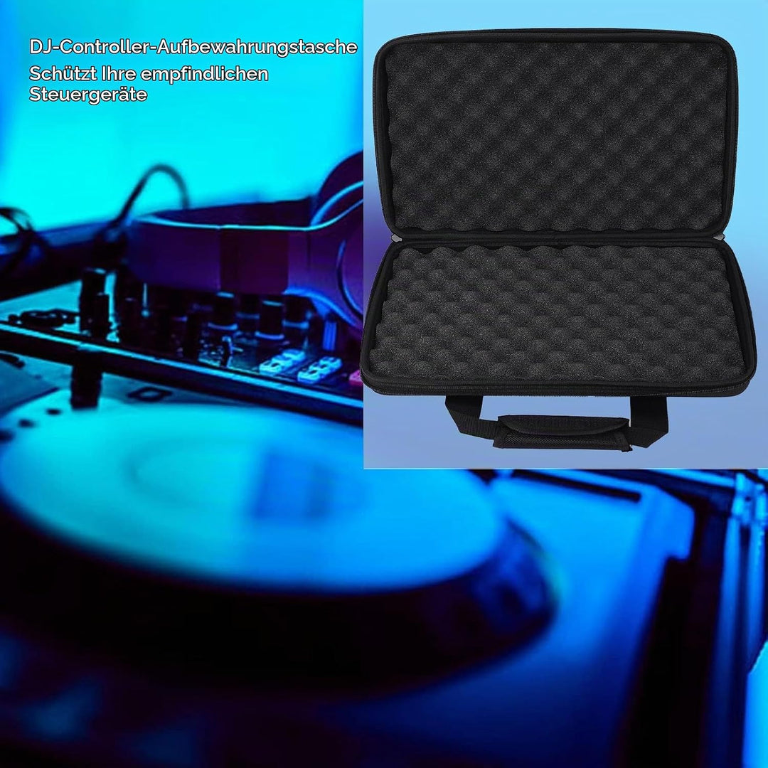 Eujgoov DJ Controller Tasche 40x25x8cm 600D Oxfordstoff Kompatibel mit DDJ-FLX4/SB3/RB verstellbare