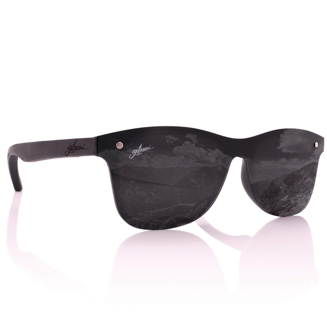 glozzi Sonnenbrille Herren und Damen Holz Polarisiert UV400 mit Holzbügeln und Brillenetui aus Kork